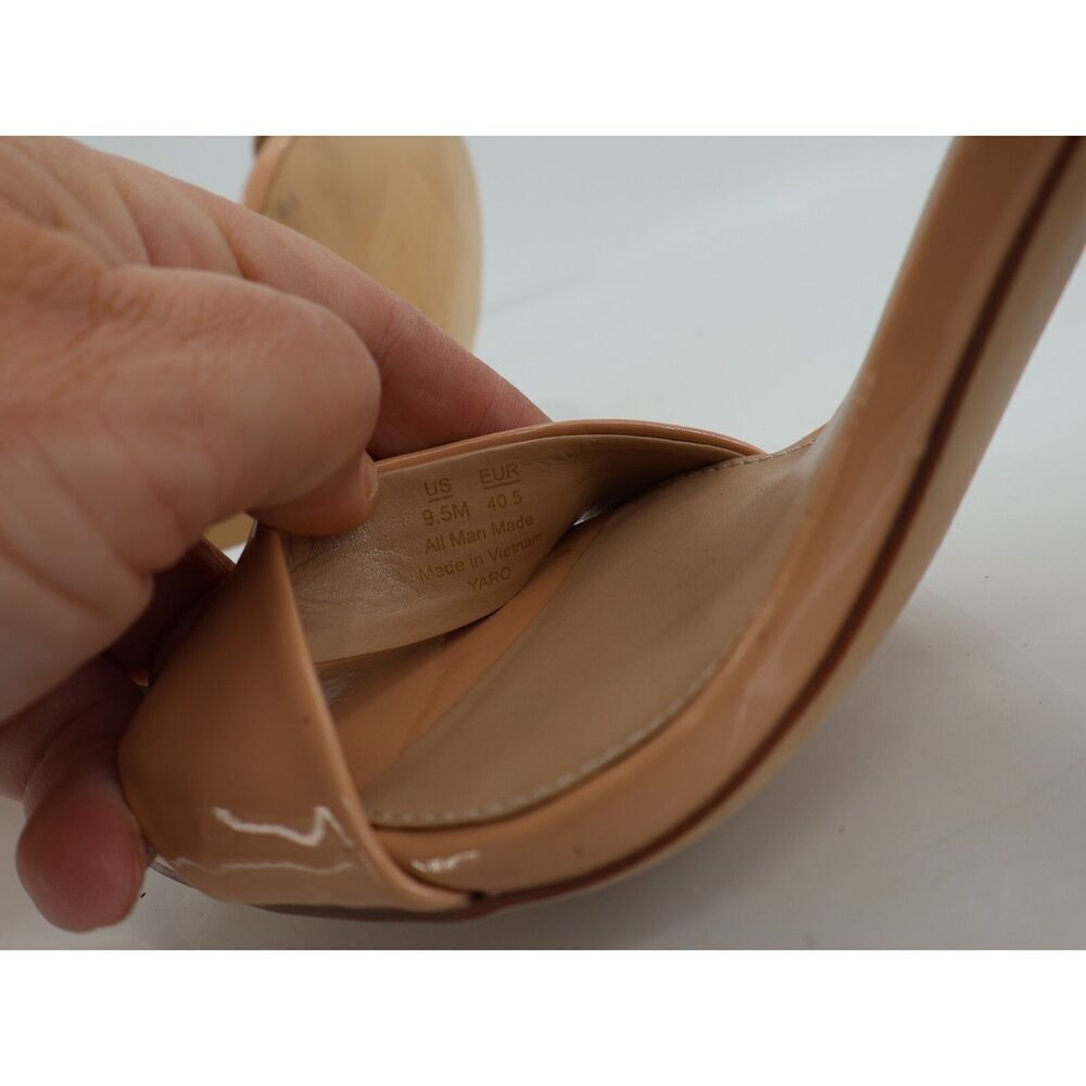 Sam Edelman Womens Yaro Ankle Strap Beige Patent Sandals Size 9.5 M Bridal Prom - Picture 2 of 14